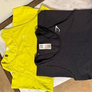 Gymshark Black and Yellow Tank Tops